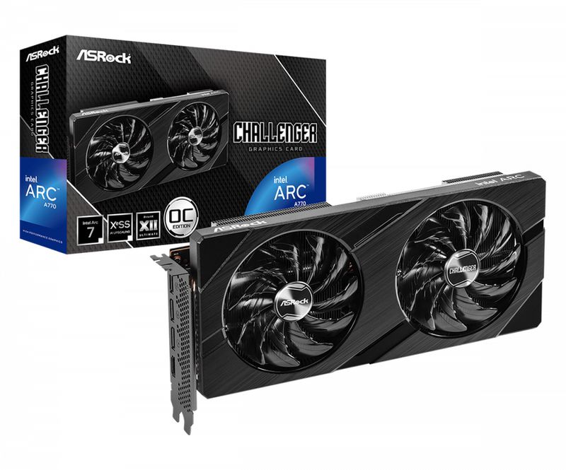ASRock Intel Arc B580 Challenger 12GB OC GDDR6 PCIe 4.0 x8 1xHDMI3xDP Carte Vidéo (B580 CL 12GO)